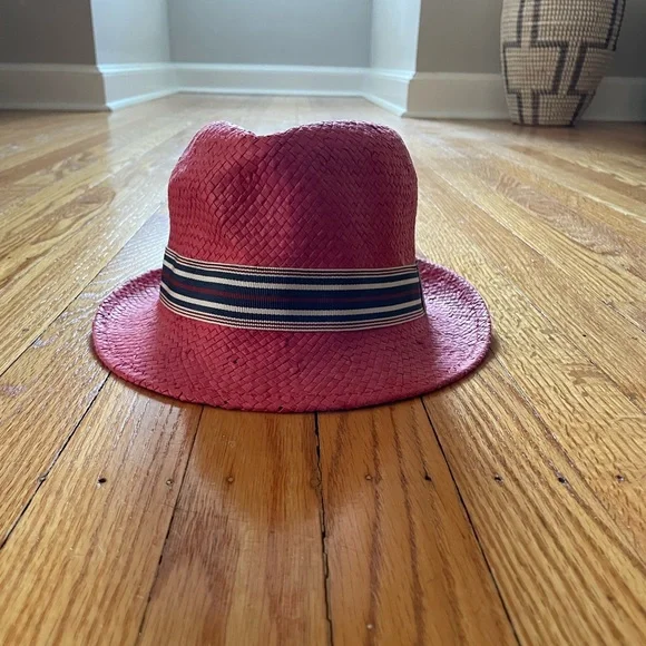 Y2K 100% Wool Fedora Hat Burgundy Ribbon Band BLACK Saks Fifth Avenue Womens‎ Saks Fifth Avenue Woman main image 4